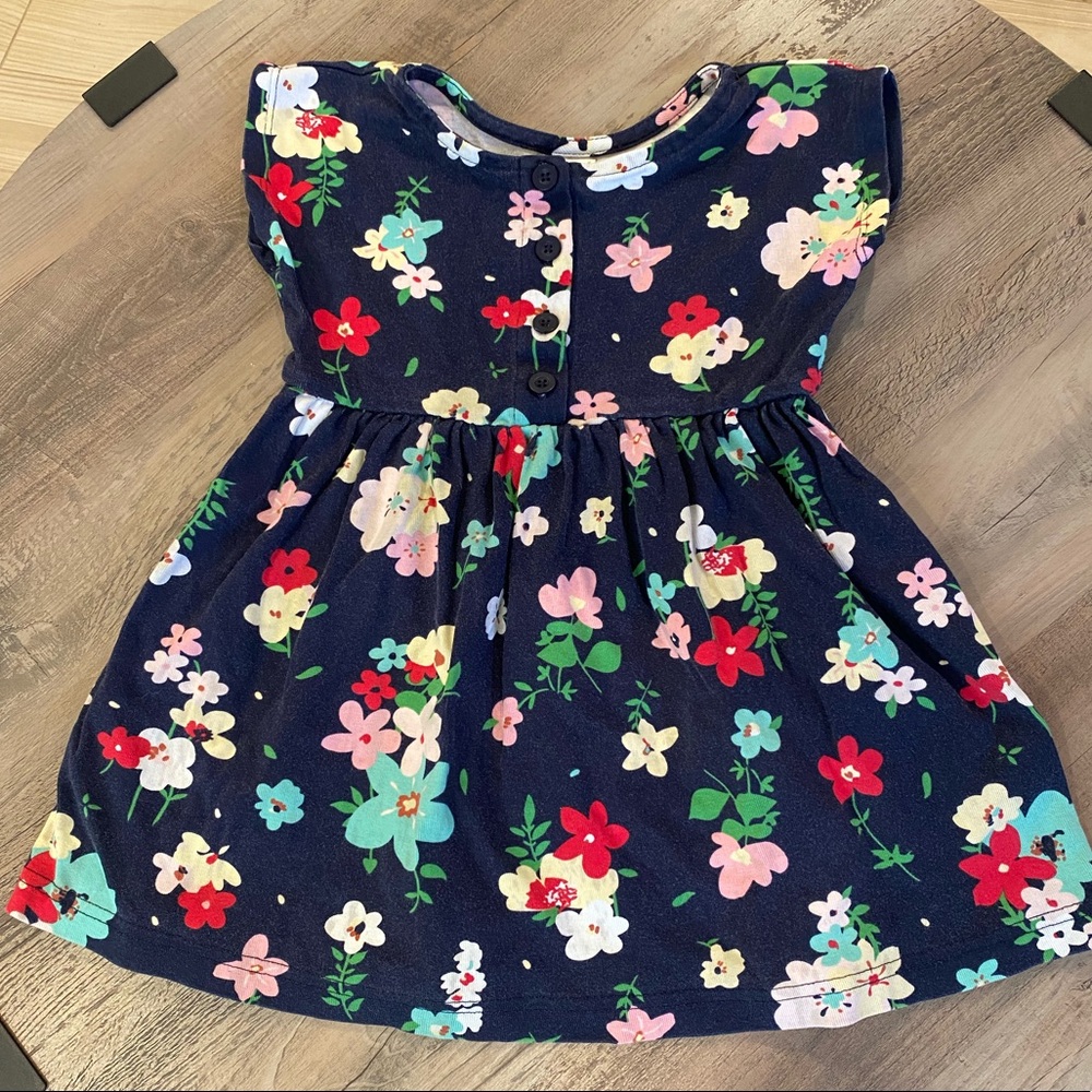 Girls Floral Dress with Dutton Details